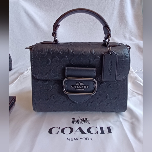 Coach HTF Morgan Top Handle & Wallet in Signature Monogram Leather - Picture 3 of 17